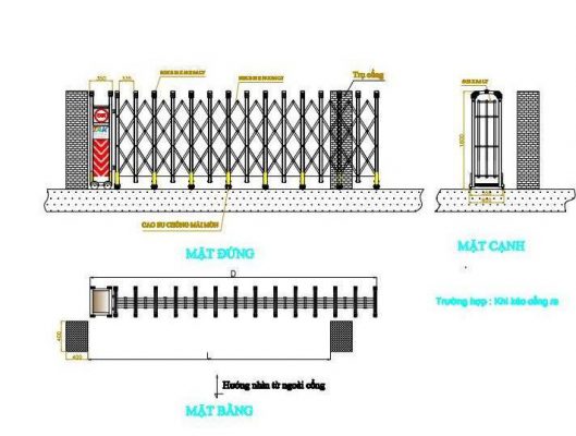 cổng xếp inox hoạt động thế nào?