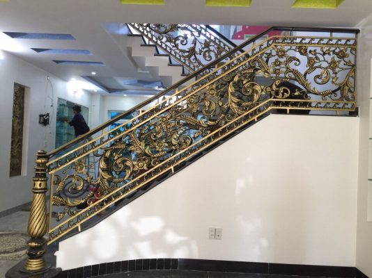 Cầu thang nhôm đúc dạng thẳng