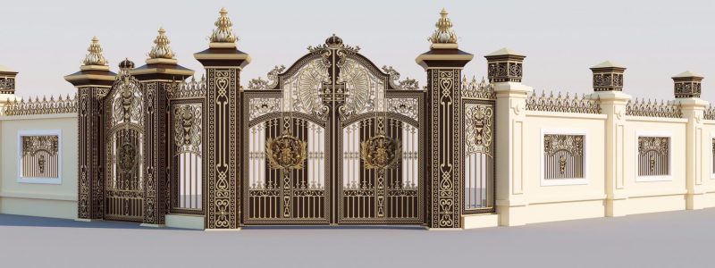 Cổng và hàng rào nhôm đúc cho Biệt thự