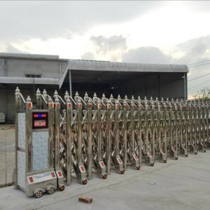 Tham khảo cổng xếp hợp kim nhôm